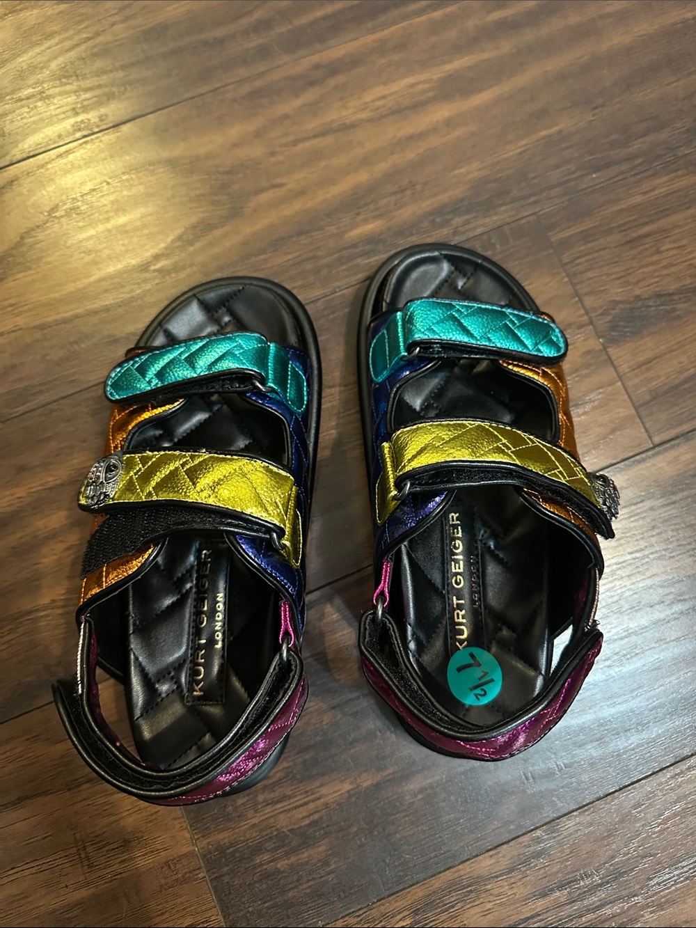 Kurt Geiger Women’s Multicolor Quilted Strap Sandals